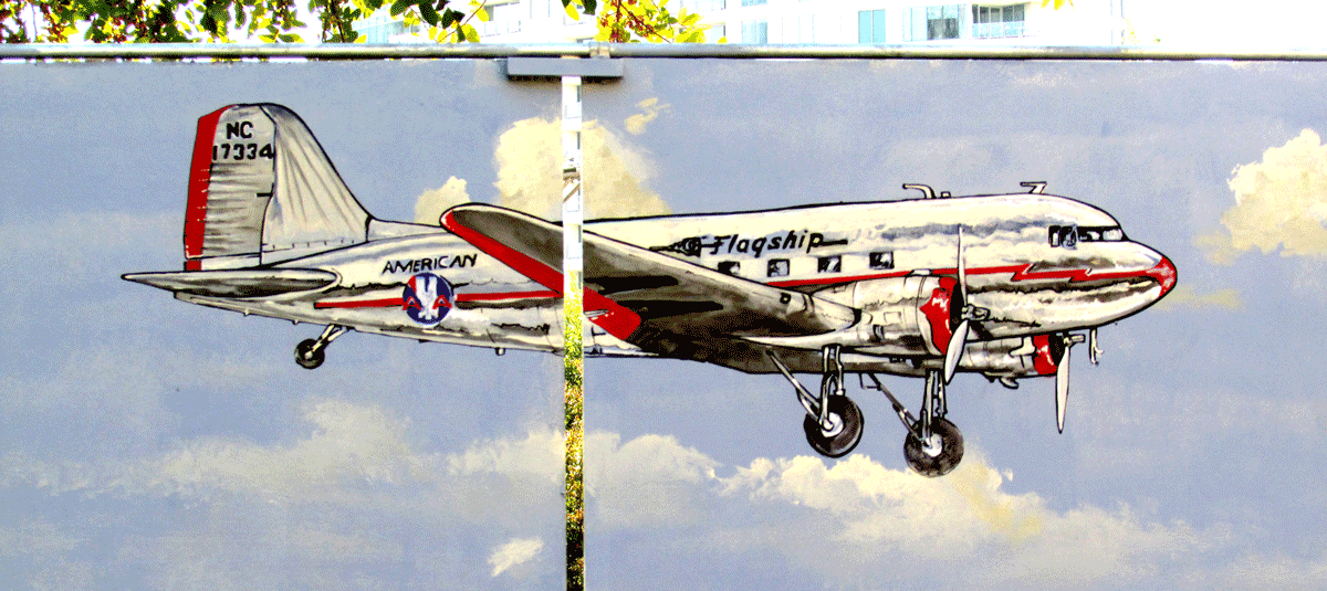 American Airlines Plane Mural Dallas Tx