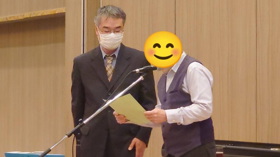利用者代表による乾杯の音頭