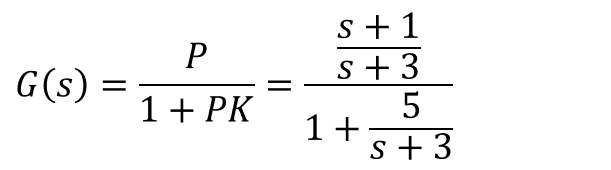 分母分子ともに(s+1)で約分して(s+1)を消去します。