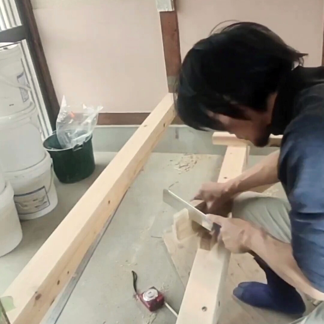 玄関を作って行ってます！　呼吸する整体院づくり