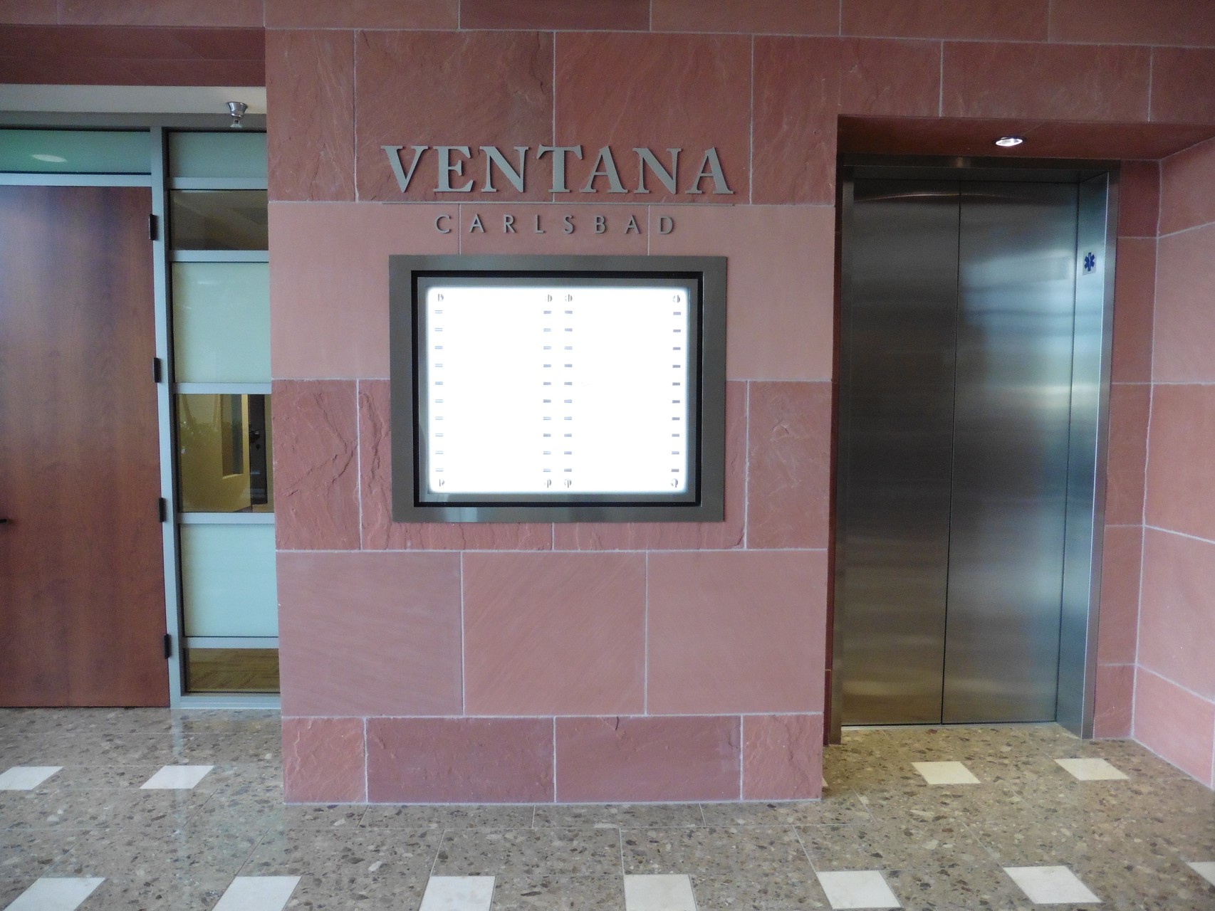 Illuminated Directory with Stainless Steel Elements