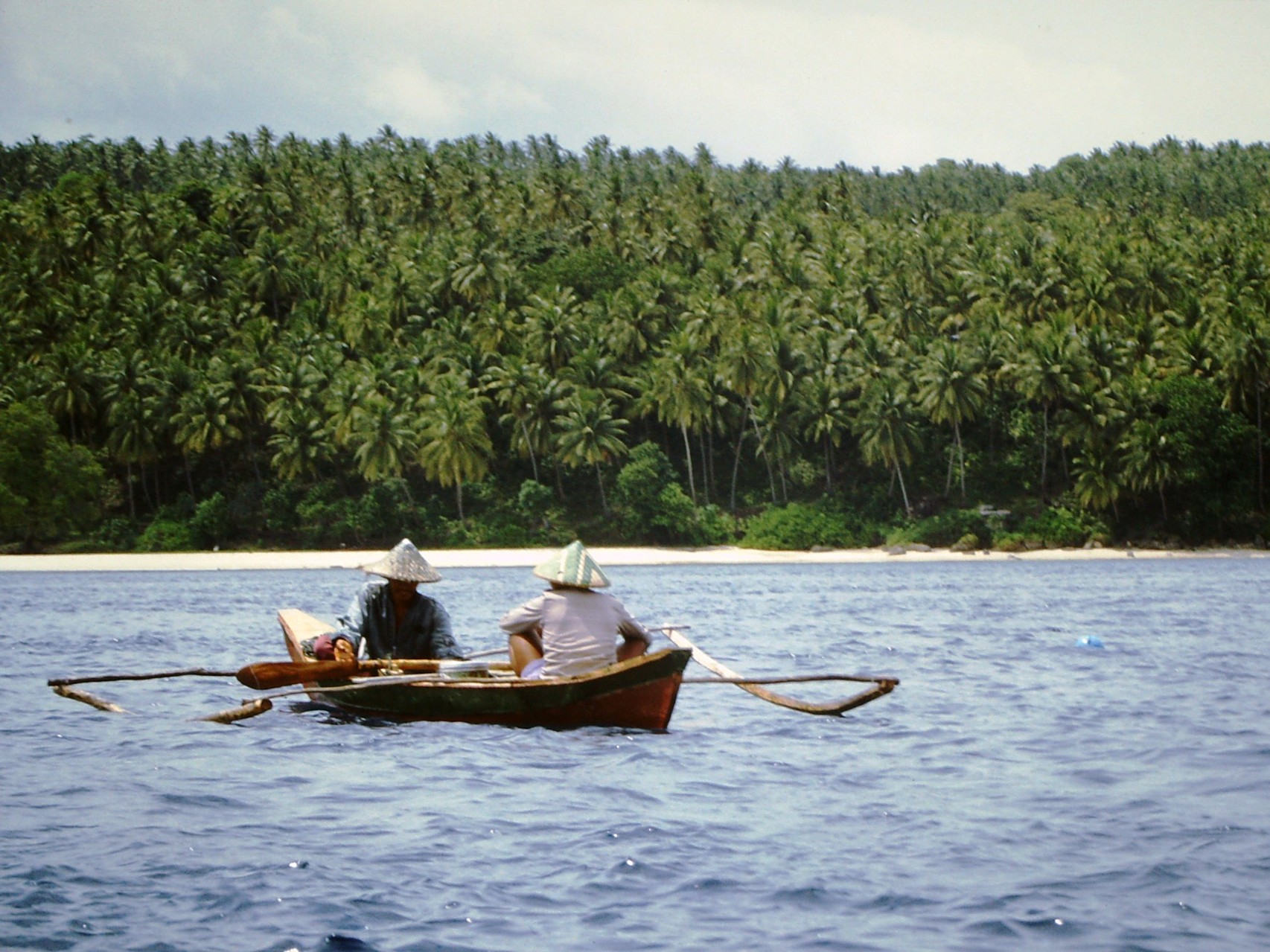Sampan mit Ausleger