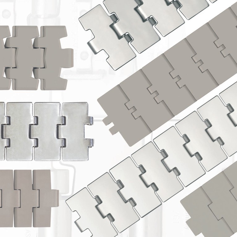 Flat Top chains and conveyor systems