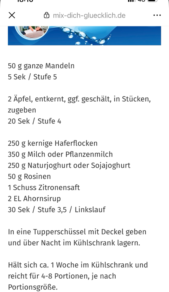 Das Grundrezept für den Thermomix