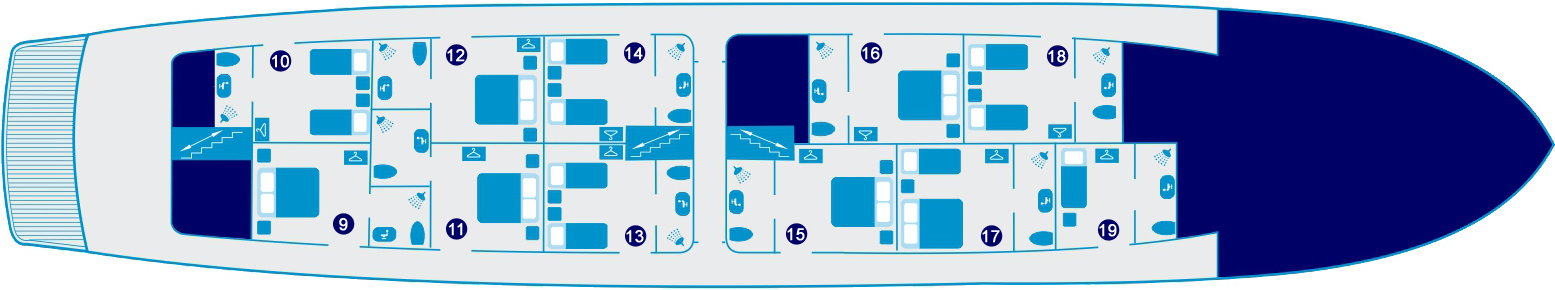 MS Captain Bota Hauptdeck