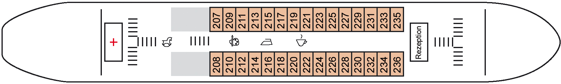 MS Crucelake Hauptdeck