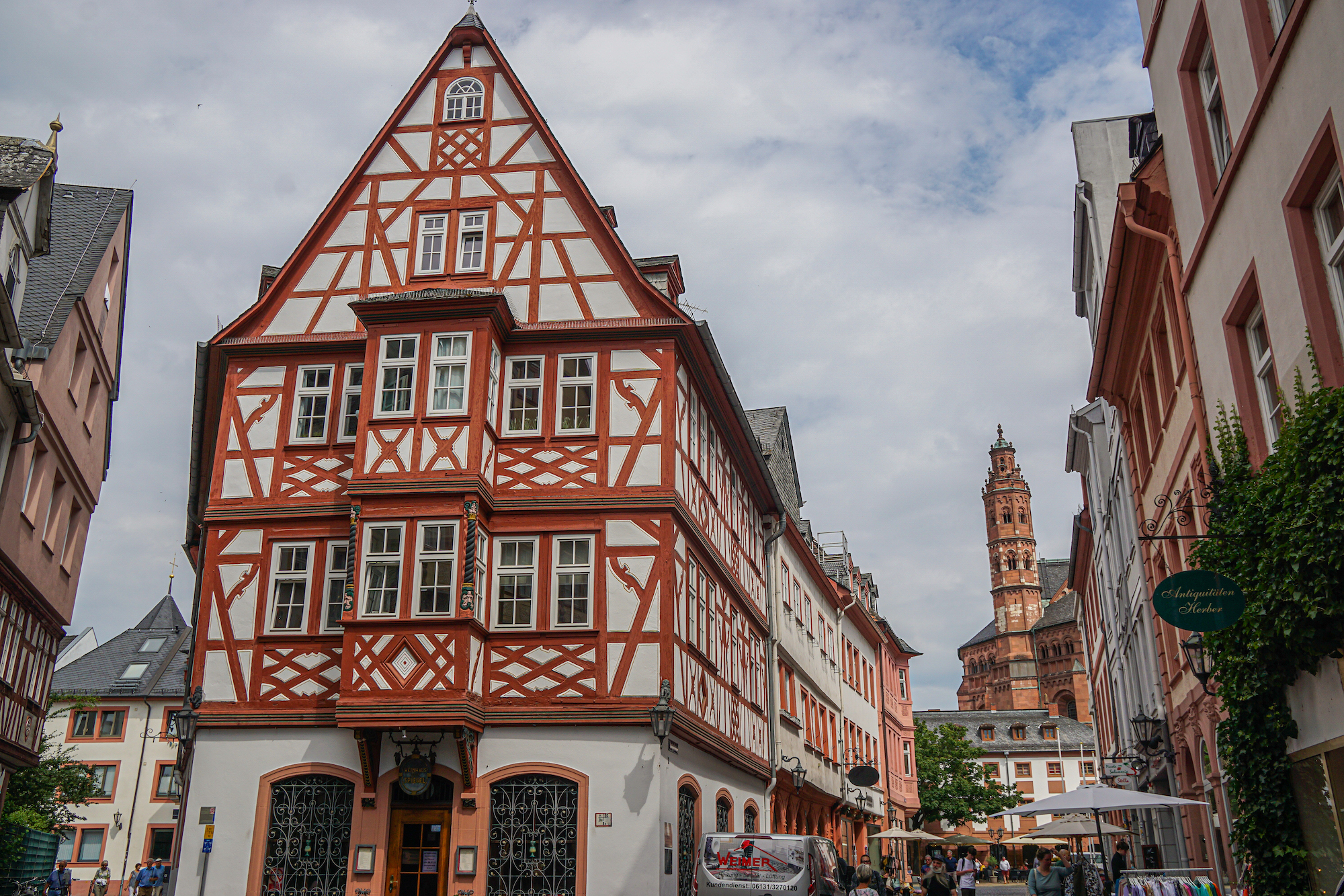 Die typischen Fachwerkhäuser in Mainz