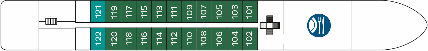MS Thurgau Saxonia Hauptdeck