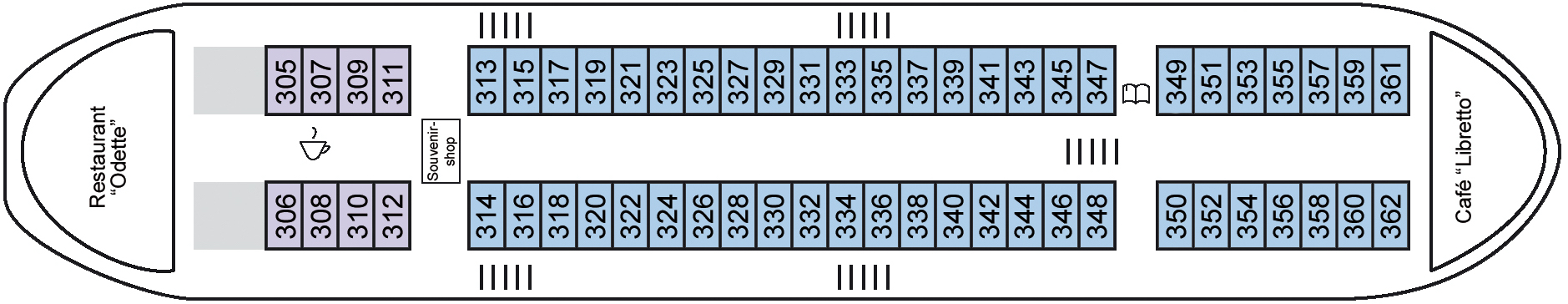 MS Crucelake Mitteldeck