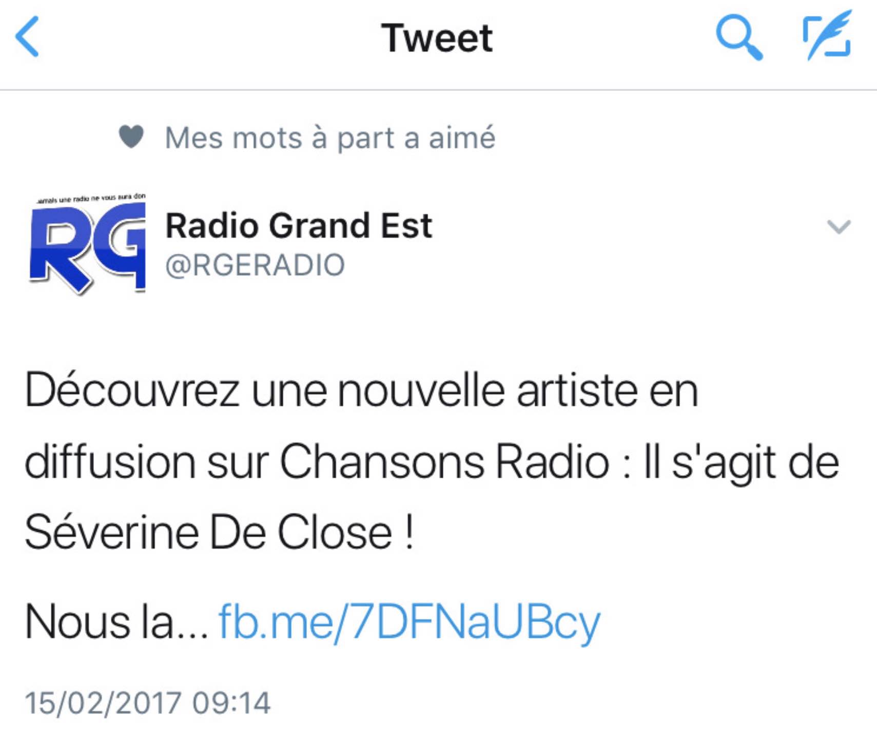 Radio Grand Est - 15/02/17