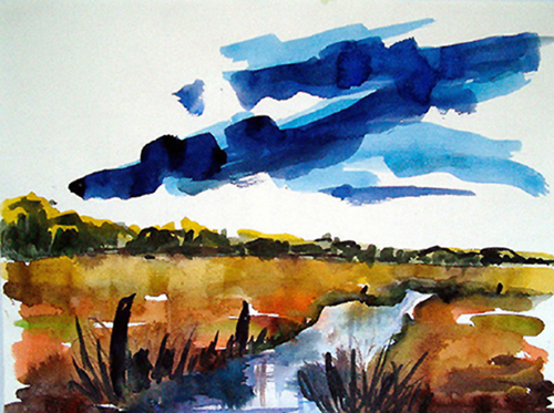 2004  Wolken   28,8x 21,5 Aquarell