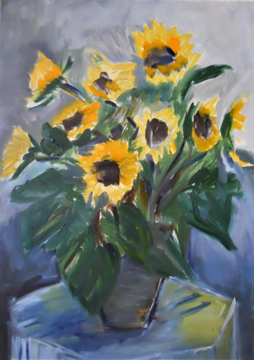 2018 Sonnenblumen 50x70 Öl