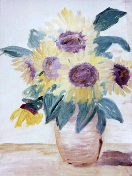 2004  Sonnenblumen 40x30 Öl