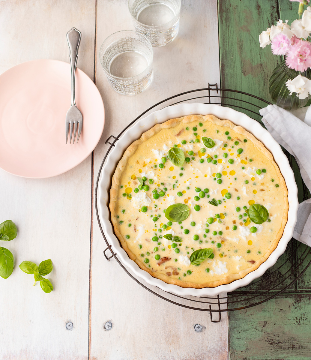 Quiche aux petits pois