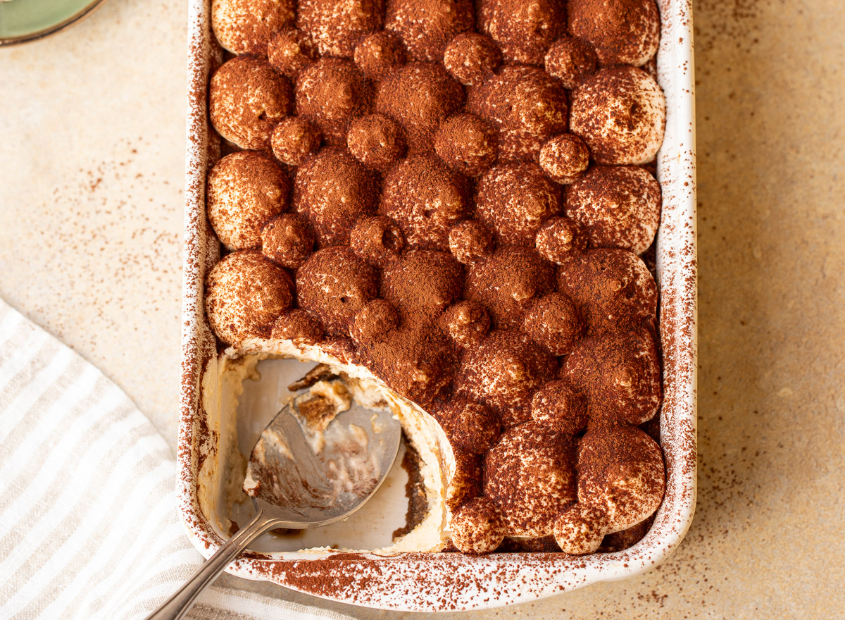 Tiramisu traditionnel au café et mascarpone