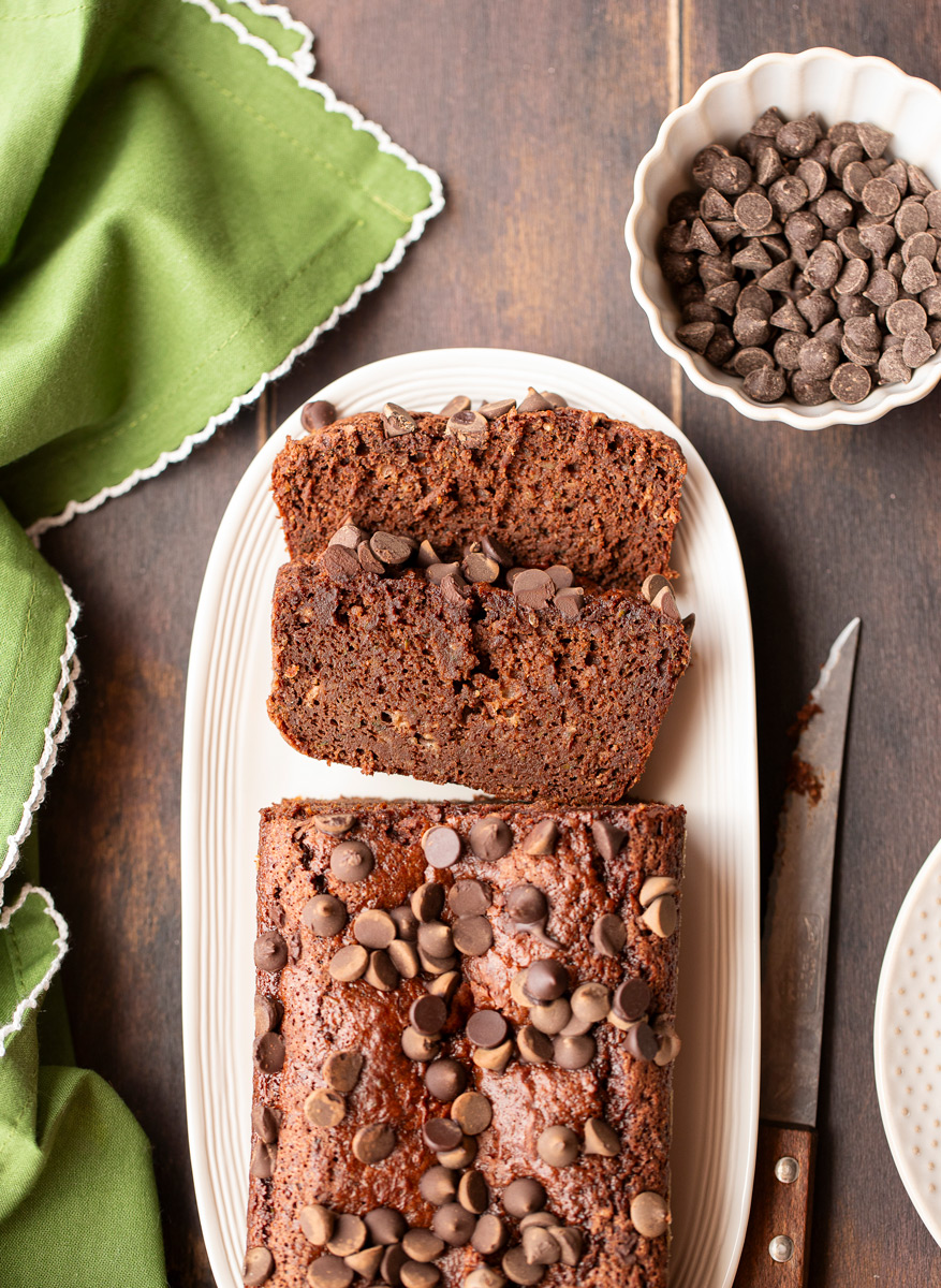 Cake moelleux chocolat & courgette, sans beurre