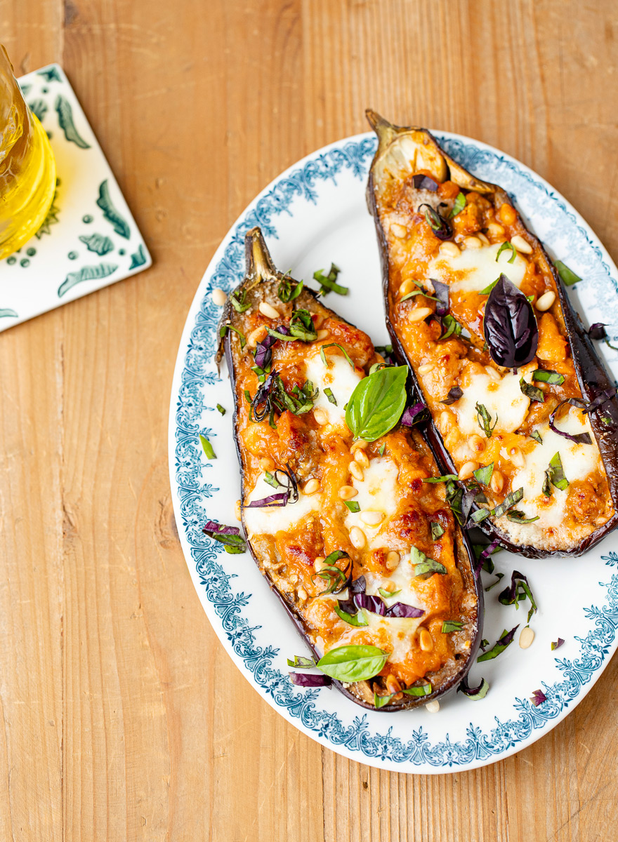 Aubergines farcies façon parmigiana (recette italienne)