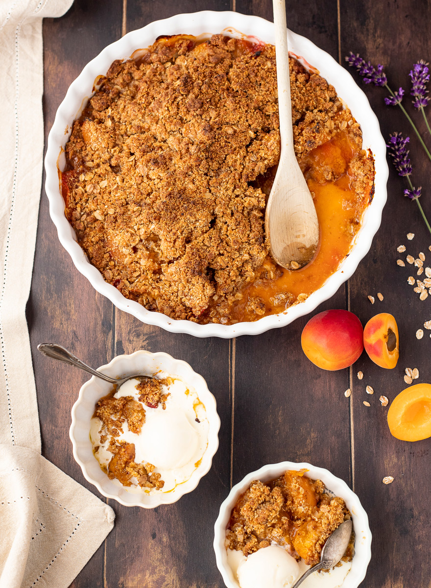 Crumble aux abricots