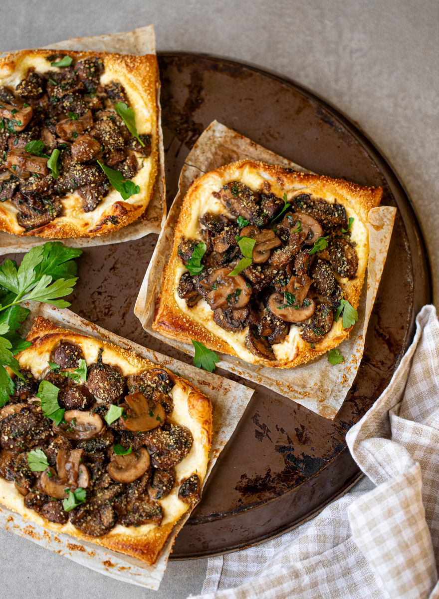 Tartes fines aux champignons