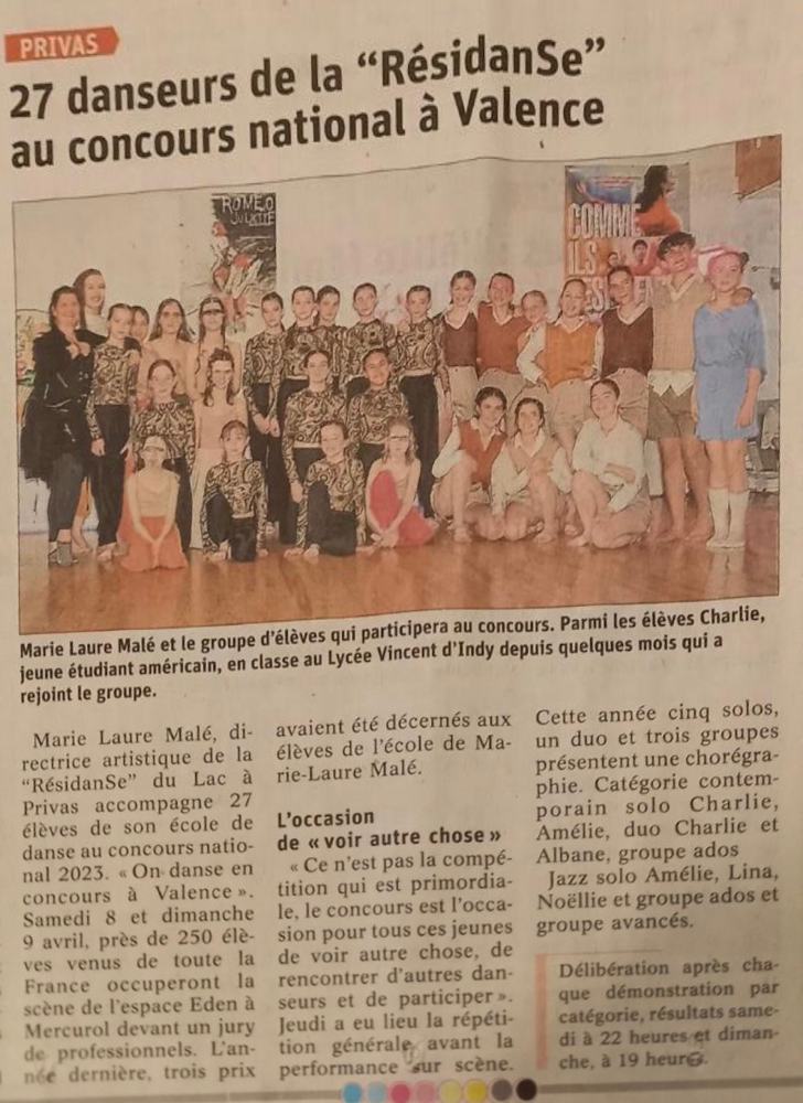 Article du Dauphine 