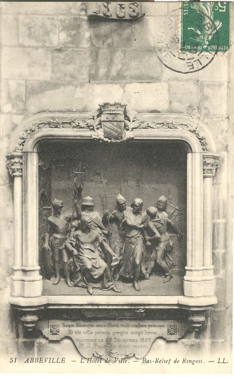 Emmanuel Fontaine, La mort d'Enguerrand Ringois, 1887 (relief en bronze), collection particulière