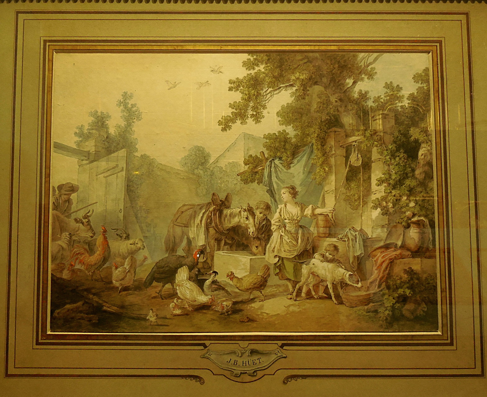Huet J-B, Cour de ferme, 1782, Coll privée / Photo JH