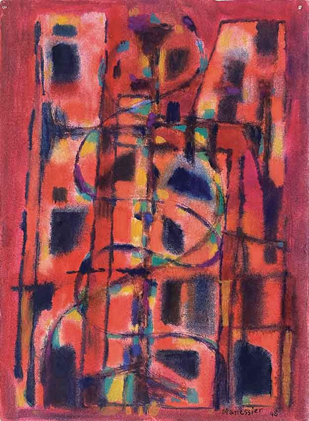 Composition, 1948, aquarelle