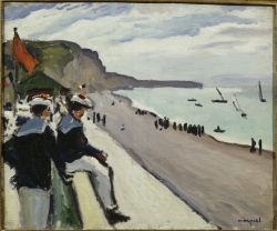 Albert MARQUET (1875-1947), La Plage de Fécamp, 1906, huile sur toile, 50 x 61. Paris - Centre Pompidou - ©RMN-Grand Palais/ Philipp Bernard