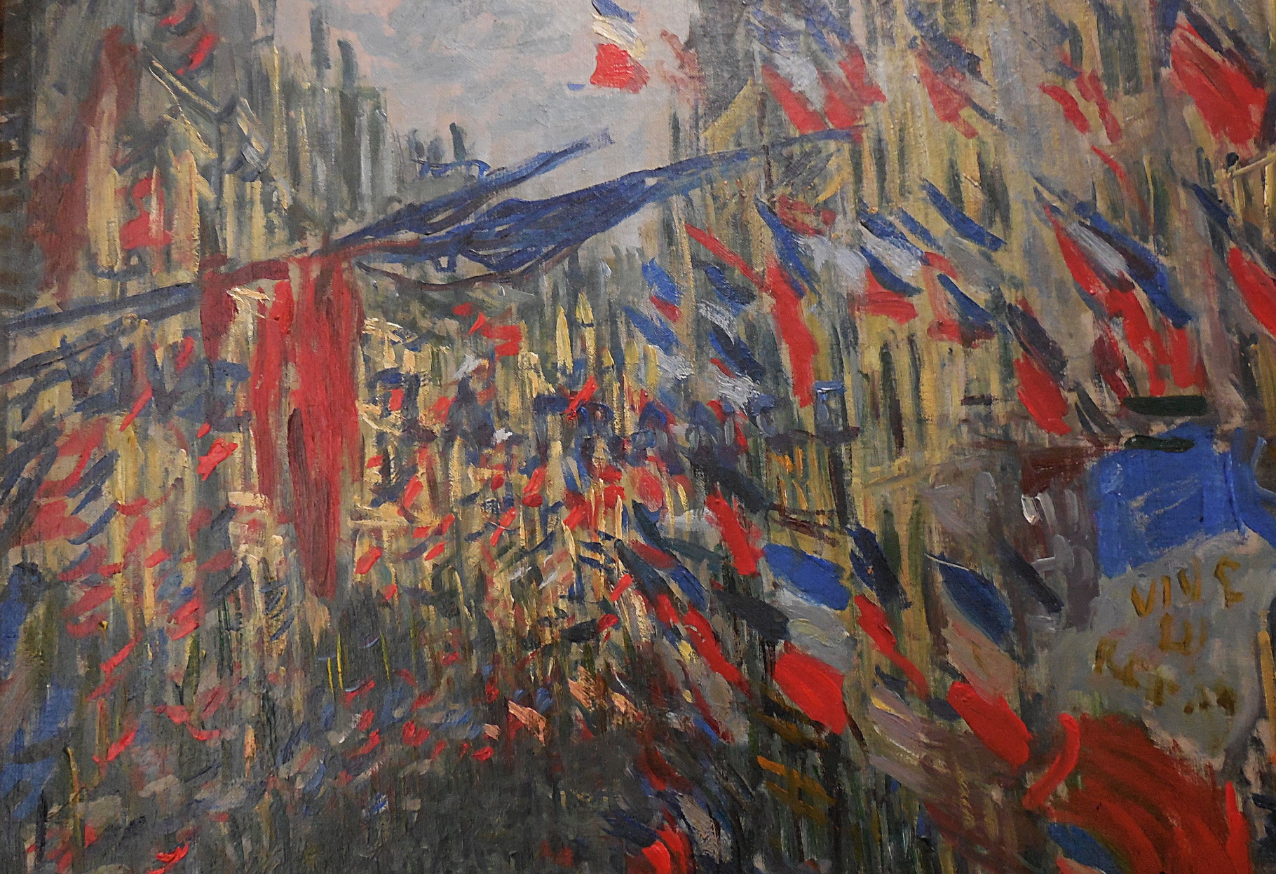 Monet Claude, 1840-1926, Rue Saint-Denis, fête du 30 juin 1878, détail