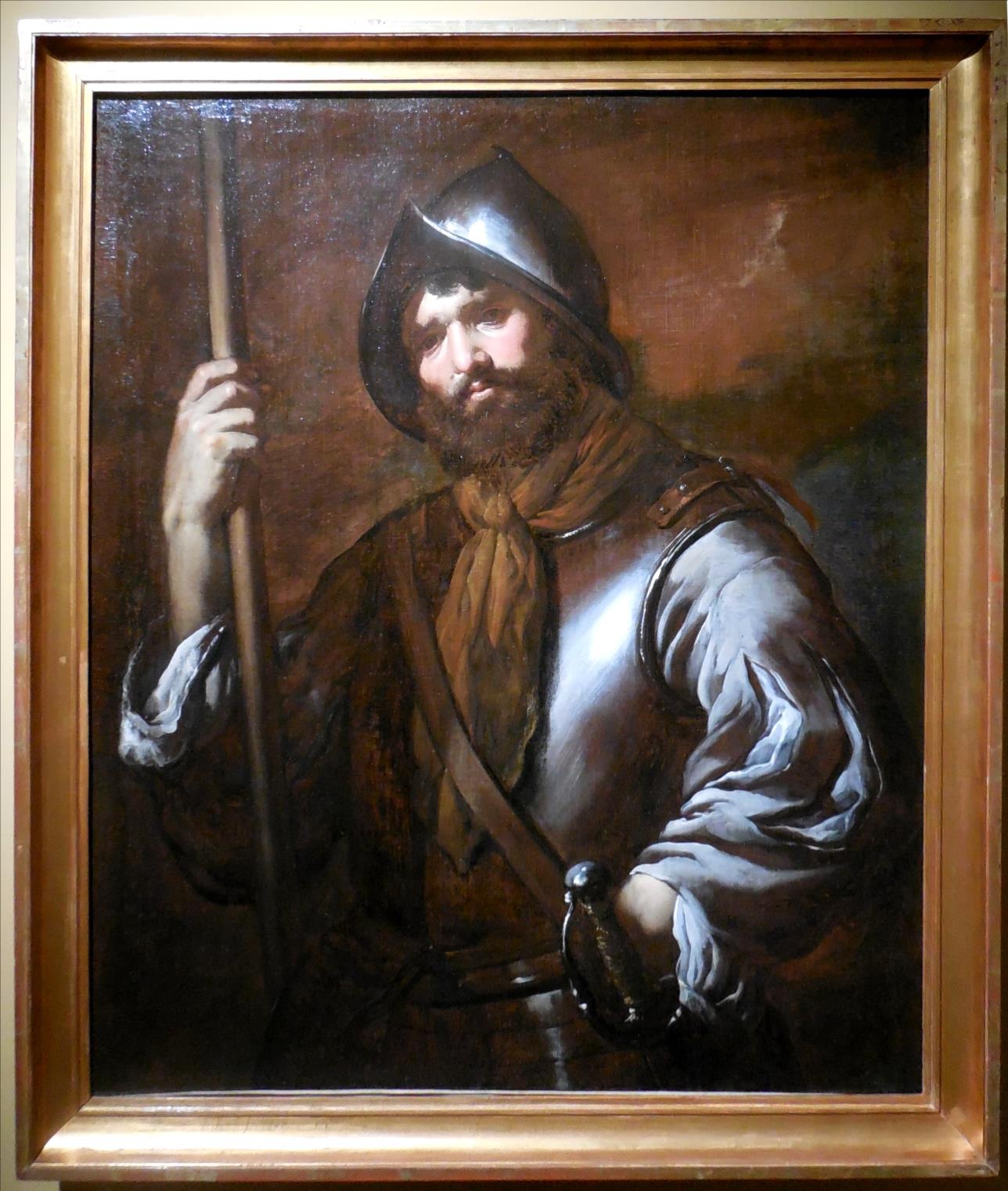 Soldat tenant une pique, anonyme, vers 1640 / Musée de compiègen