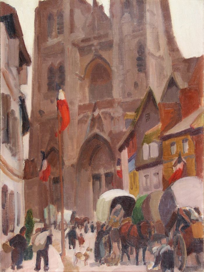 La collégiale Saint-Vulfran au XXe