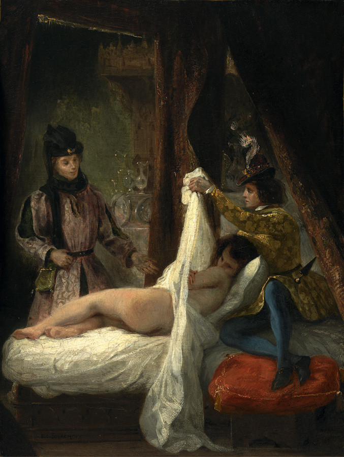 Delacroix Eugène : Louis d'Orléans montrant sa maîtresse, 1825, Madrid