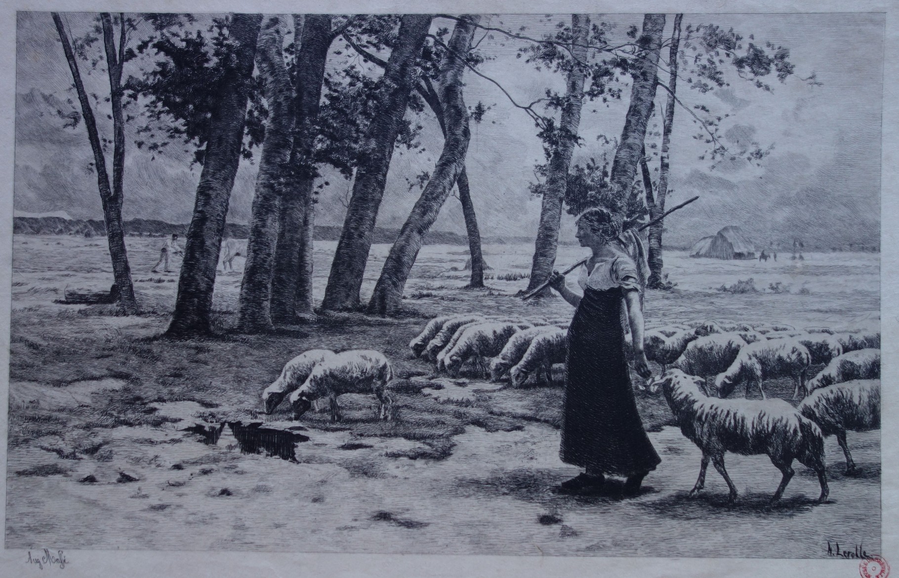 Augustin-Pierre MASSÉ D'après Henry LEROLLE Dans la campagne / Photo musée