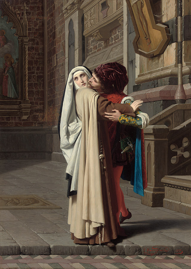 Castagnola Gabriele : Filipo Lipi et Lucrezia Buti, 1871, coll. particulière