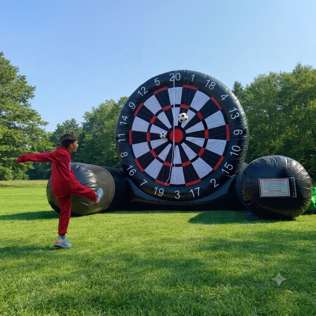 Miete jetzt unser XXL Fußball Dartscheibe für dein Event!