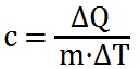 Formel zur Berechnung der Wärmekapazität eines Körpers