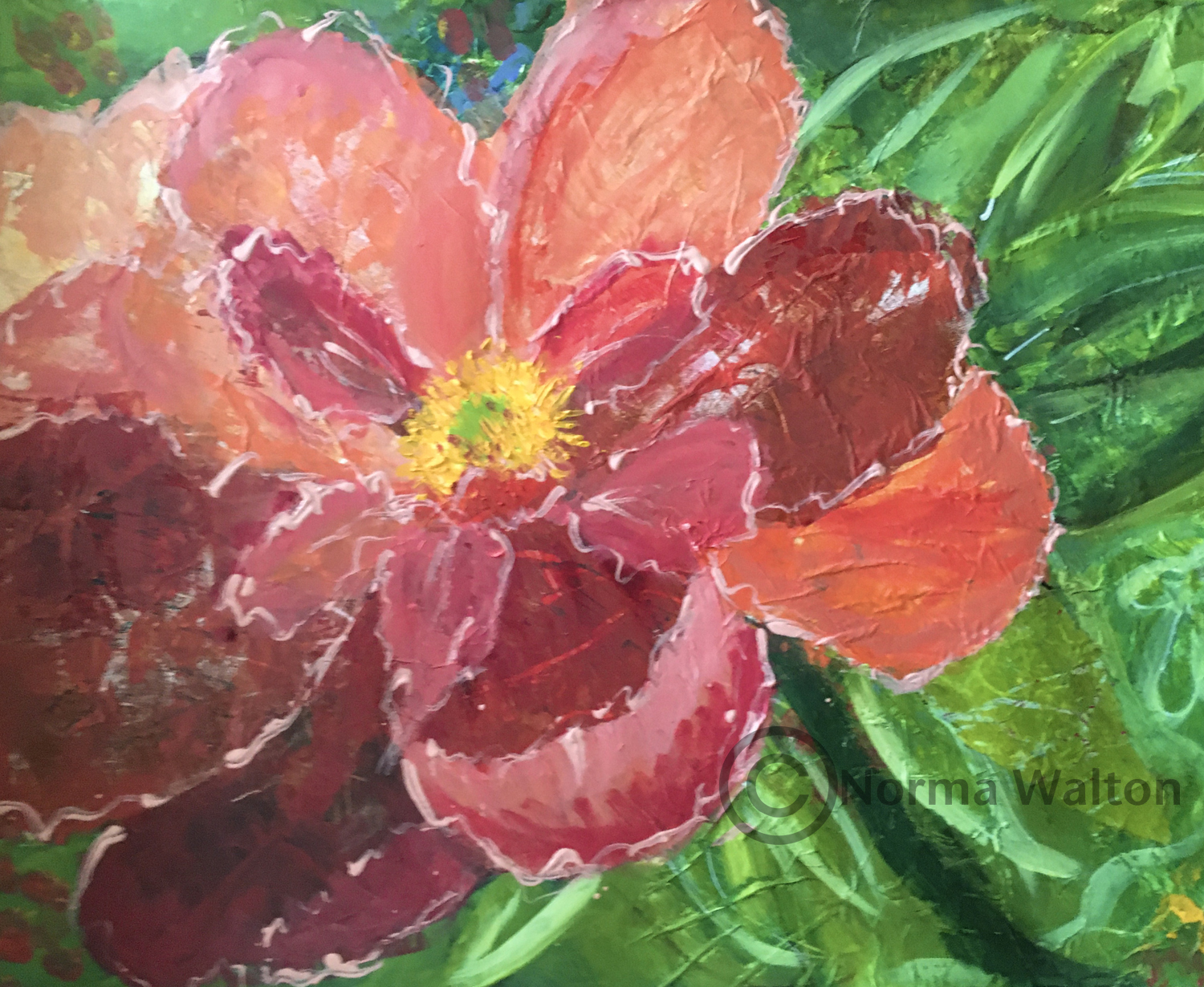 Peony Mixed Media/Collage