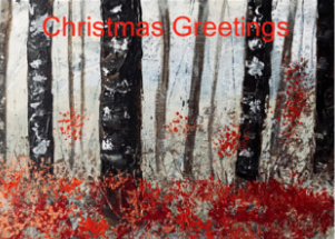Winter Trees: message inside Warm winter wishes