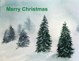 Christmas Trees - with frosted snow£3.25