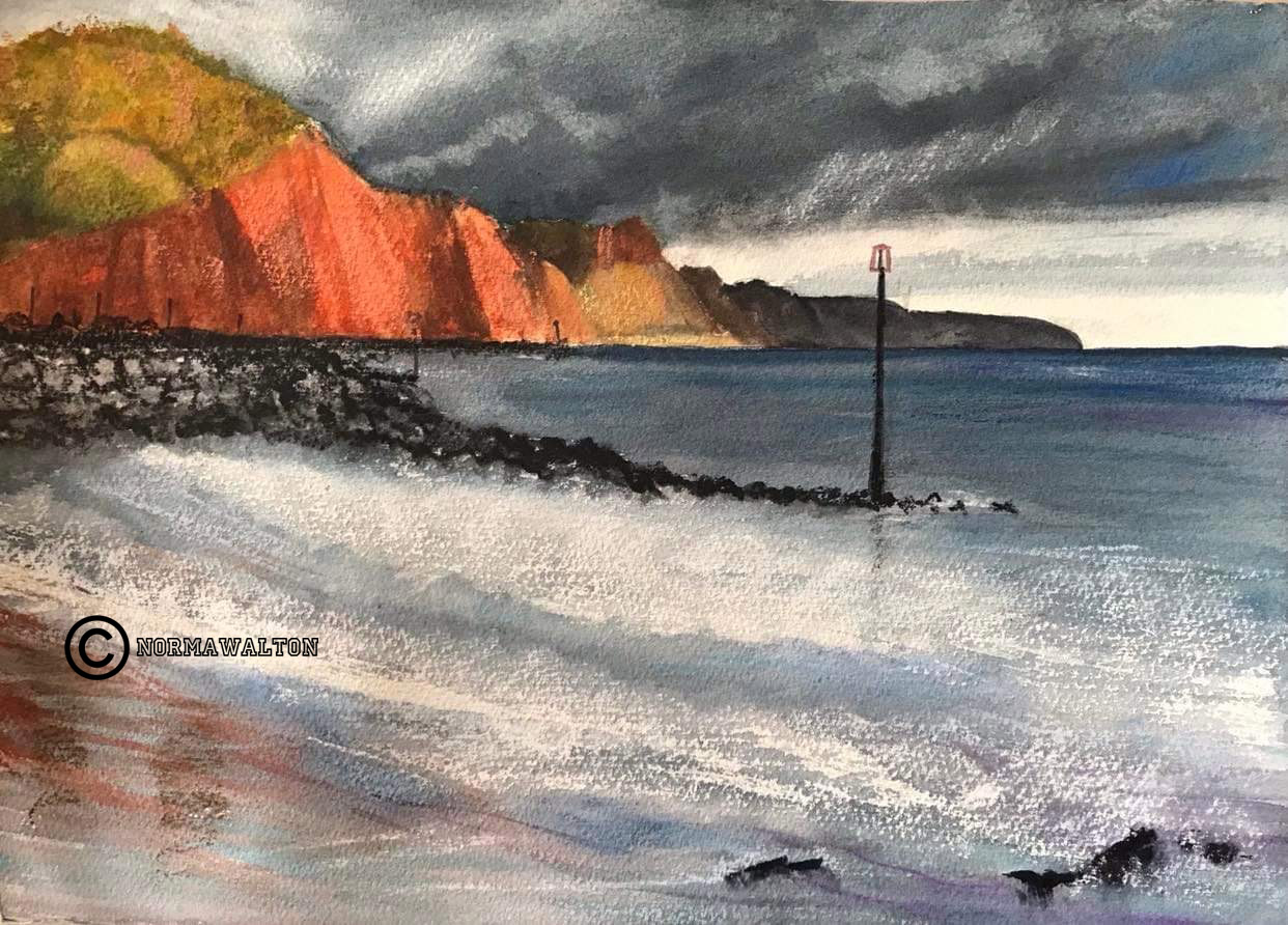 Red Cliffs Sidmouth in mount Sold