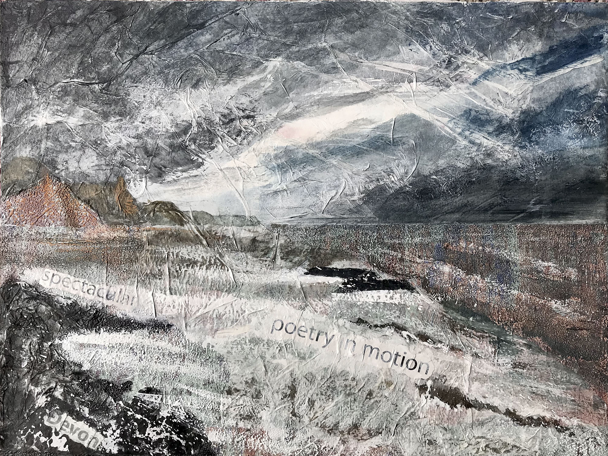Poetry in Motion- watercolour and collage