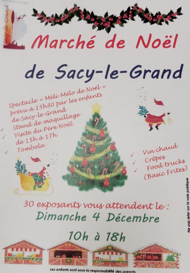 Marché de Noël à Sacy le grand (Oise)