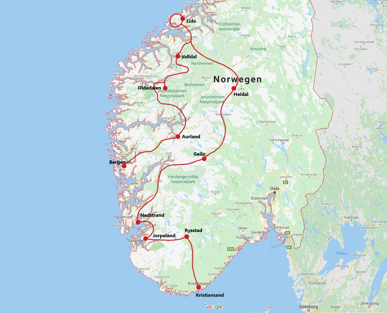 norwegen camper tour 2 wochen
