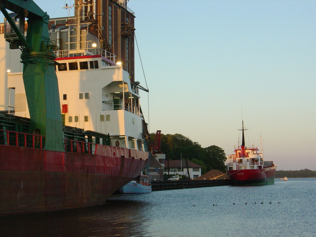 Nach de Fahrt durch den Svedborgsund im Hafen von Svedborg  
