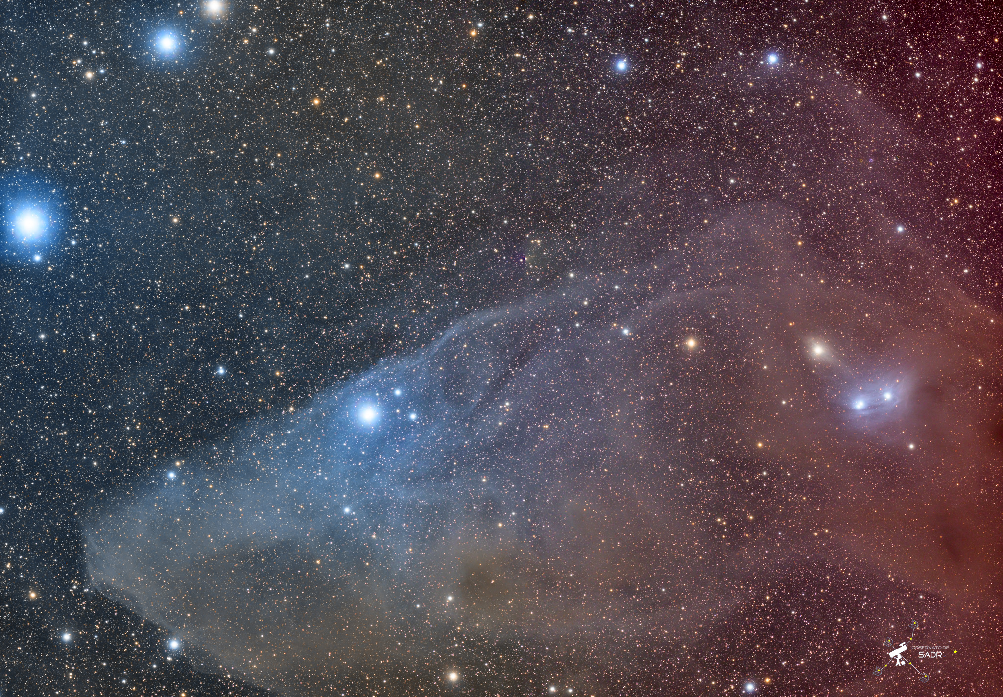 IC4592, la tête de cheval bleue, lunette 71, Sadr Chili
