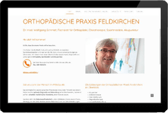 Webseite Orthopädische Praxis Feldkirchen