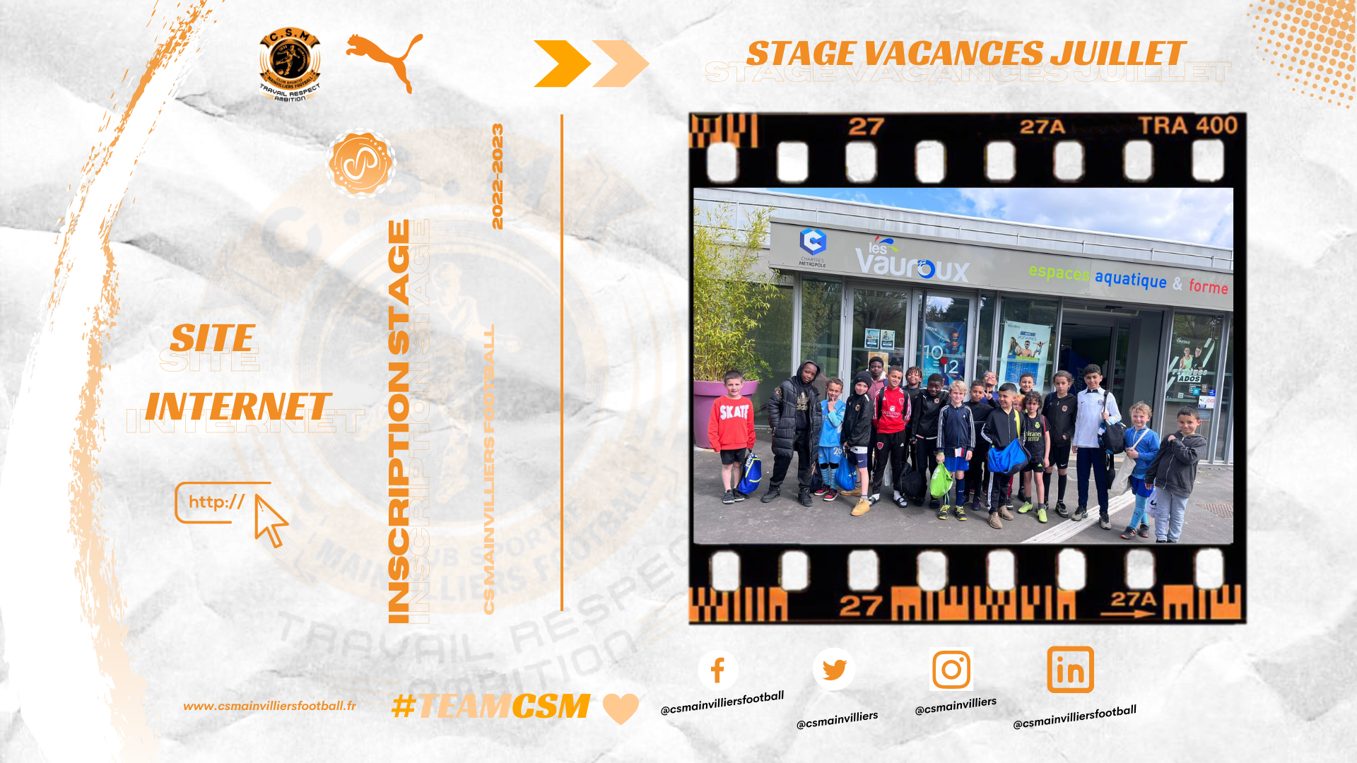 Stage Vacances Juillet - CS Mainvilliers Football
