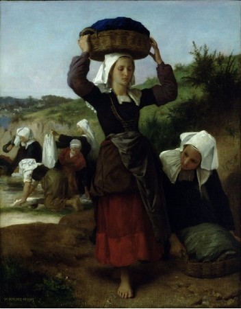 Les lavandières de Fouesnant par William Bouguereau