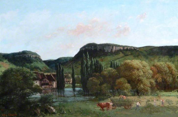 Un paysage typique de la vallée de la Loue