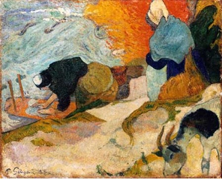 Les lavandières à Arles par Paul Gauguin 